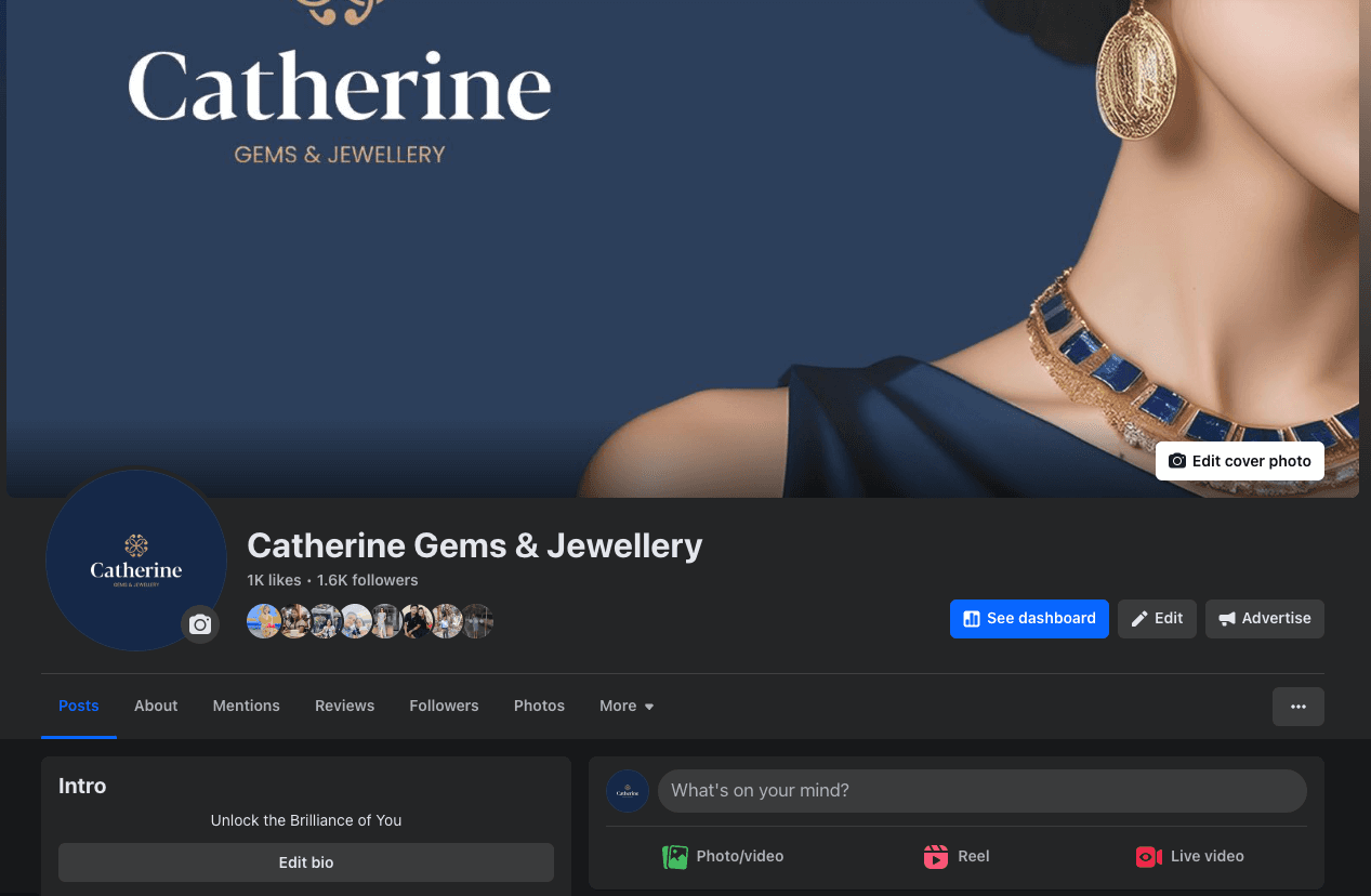 Catherine Gems Facebook content by WOWDIA