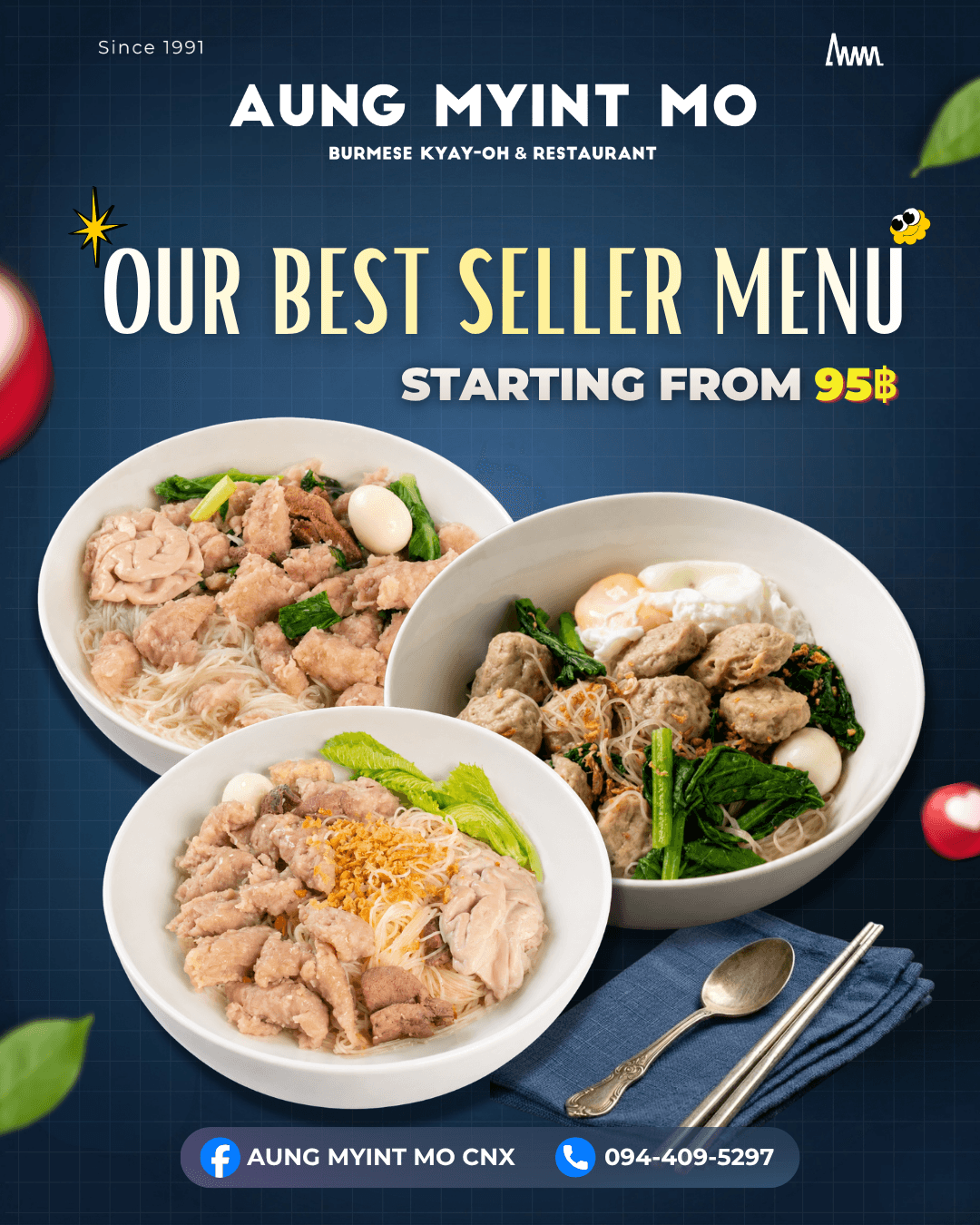 Aung Myint Mo best-seller menu campaign visual